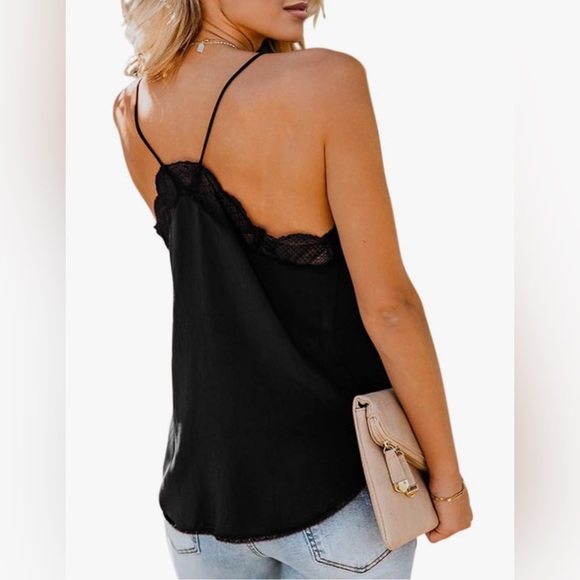 2 Astylish Women Sexy V Neck Casual Sleeveless Cami Tank Top w lace adjustable - Picture 5 of 16